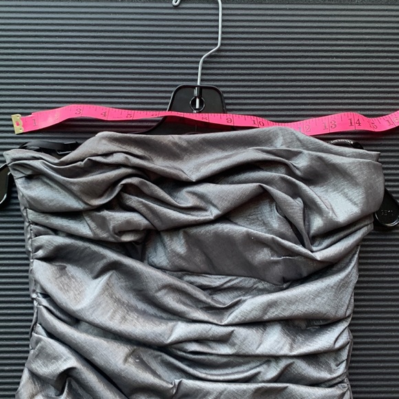 Stunning Silver mini ruched party dress - New Years Eve stunner - Picture 8 of 9